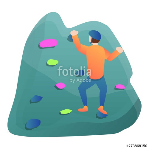 500x500 Rock Climbing Wall Icon Cartoon Of Rock Climbing Wall Vector Icon