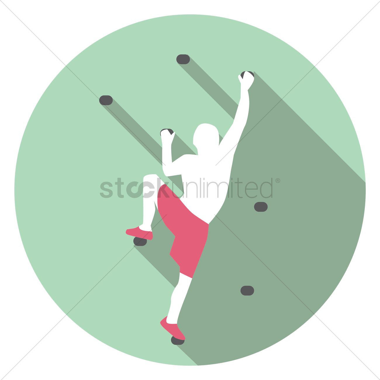 1300x1300 Wall Climbing Vector Image