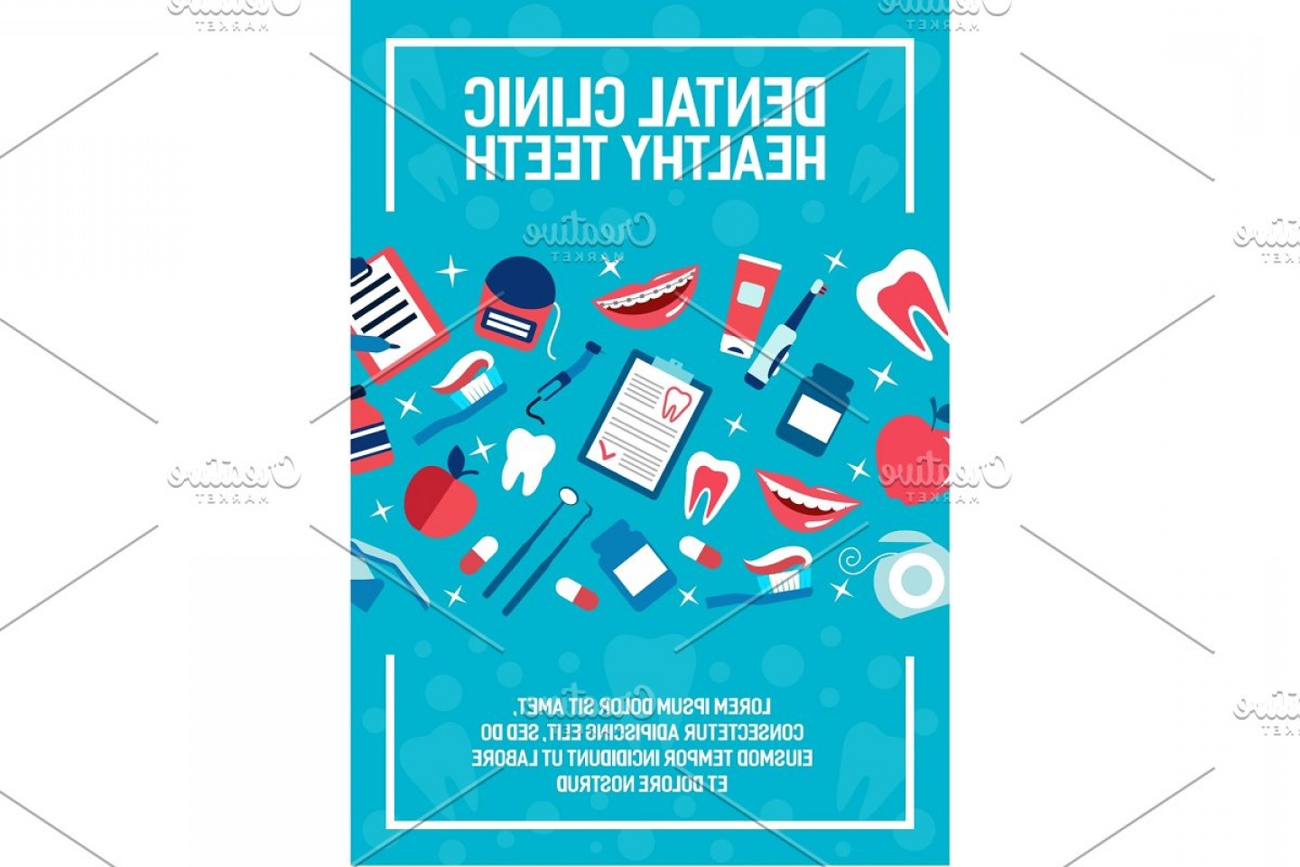 1440x960 Dental Health Clinic Vector Poster Studiogrfx
