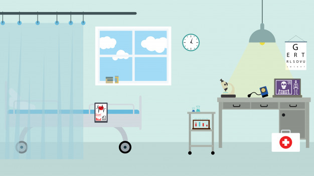 626x350 Doctor's Workplace In The Clinic Vector Premium Download