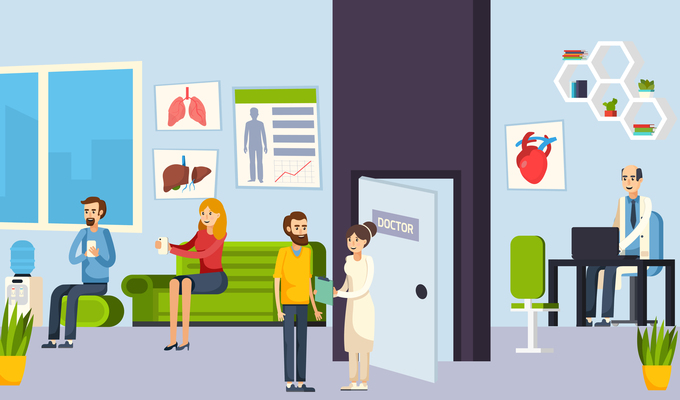 680x400 Page Clinic On Curated Vector Illustrations, Stock Royalty Free