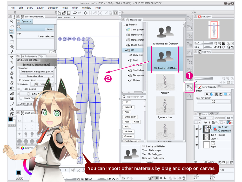 932x700 Simple Examples Clip Studio Paint How To Draw With Hands Clip