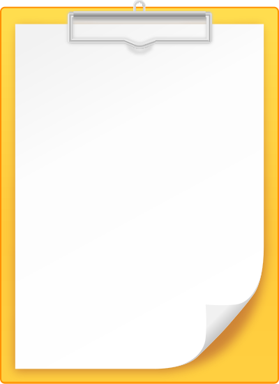 400x550 Yellow Clipboard Vector Icon