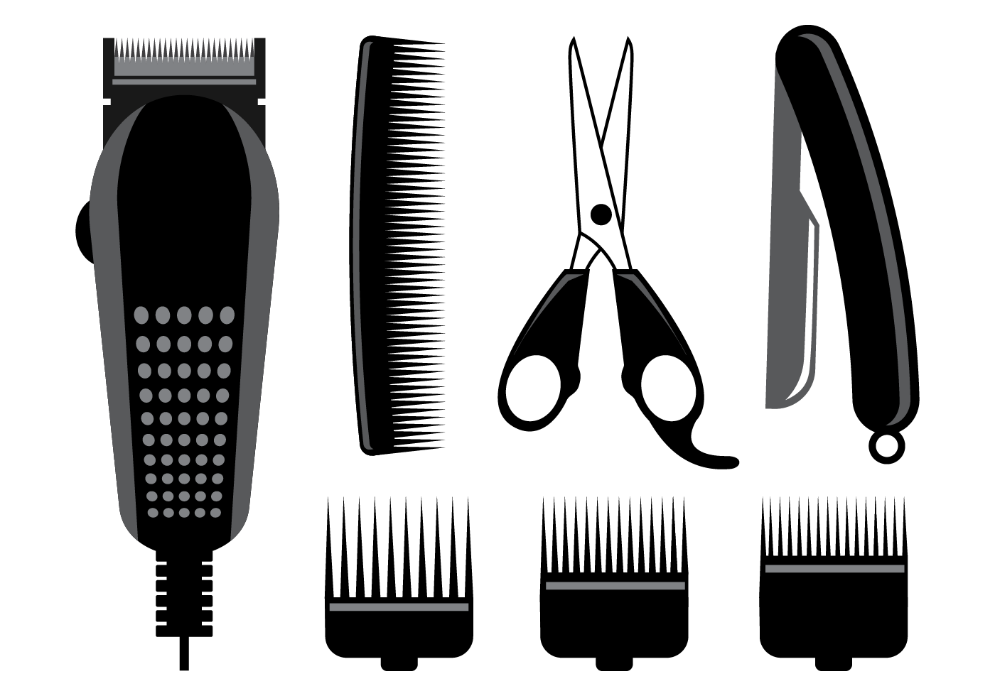 1400x980 Hair Clippers Free Vector Art