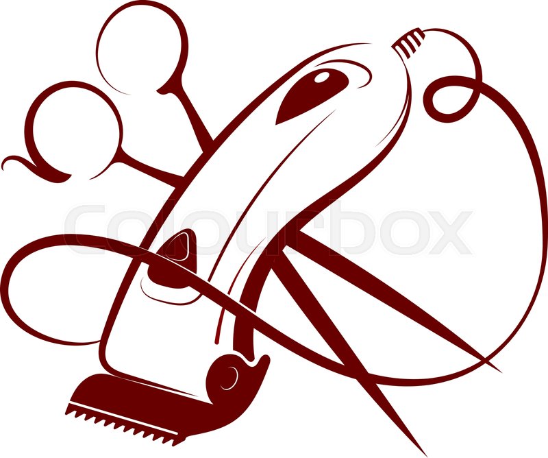 800x668 Hair Clippers Scissors Barber Stock Vector Colourbox