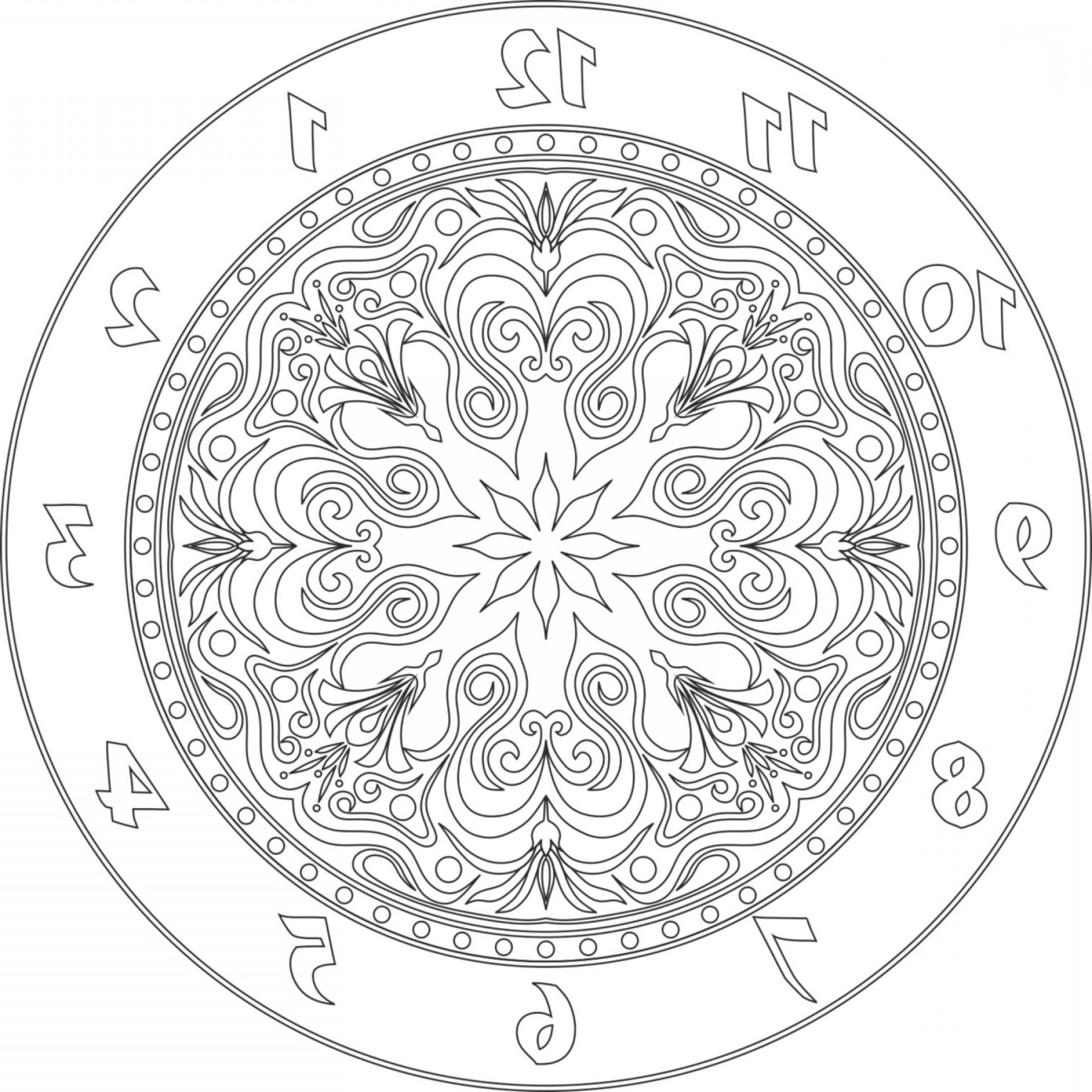 Clock Face Vector For V Bit Cnc Soidergi 1800x1800 Clock Face Vector For V Bit Cnc Soidergi