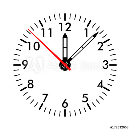 Clock Face Vector Illustration 500x500 Clock Face Vector Illustration