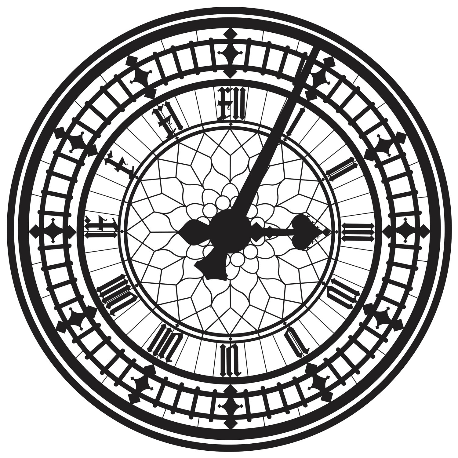Big Ben Clock Face, Vector Image Paint The Moment 1500x1500 Big Ben Clock Face, Vector Image Paint The Moment