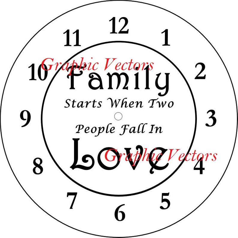 Family Love Clock Face Dxf Vector Etsy 794x794 Family Love Clock Face Dxf Vector Etsy