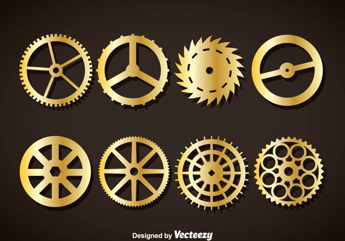 700x490 Gold Clock Gears Vector