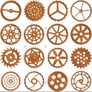 300x300 Mechanical Steampunk Vintage Clock Cogs Gears Createmepink
