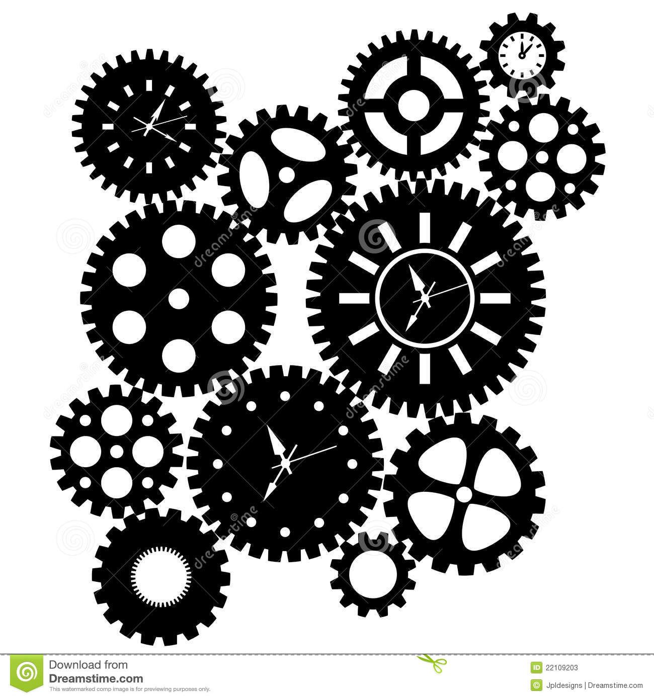 1300x1390 Time Clock Gears Clipart