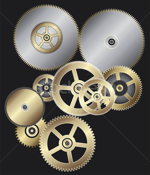 514x600 Vector Background Of Clock Gears Vector Illustration Dmitry