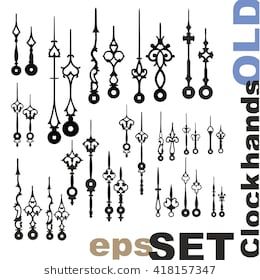 260x280 Old Clock Hands Vector Mega Kit Tattoos Old Watches, Old
