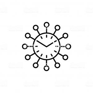 300x300 Clock Face With Variations Of Clock Hands Vector Catchsplace