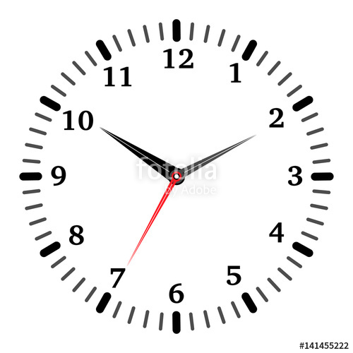 500x500 Vector Illustration Of Mechanical Clock Clock Hands And Clock