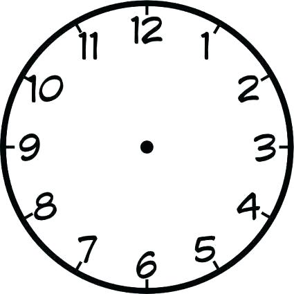 425x425 Clock Hands Template