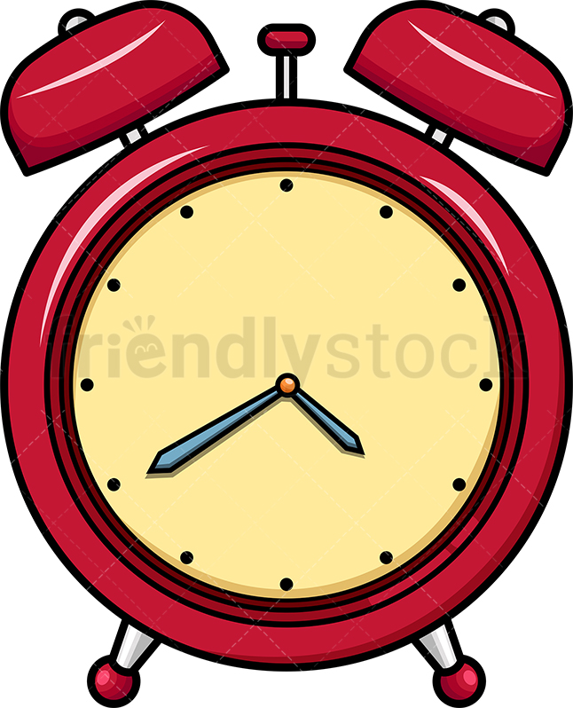 Red Vintage Alarm Clock Icon Cartoon Vector Clipart 646x798 Red Vintage Alarm Clock Icon Cartoon Vector Clipart