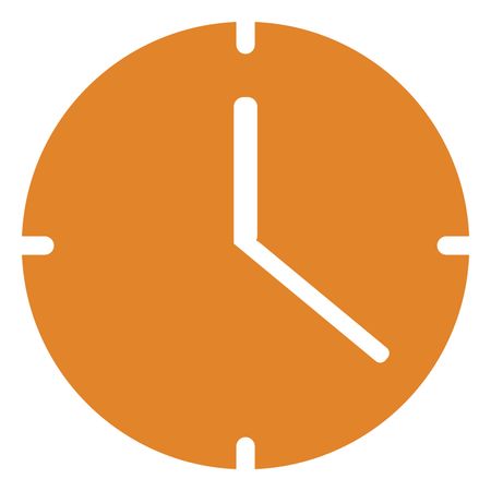 Vector Illustration Of Orange Clock Icon Freestock Icons 450x450 Vector Illustration Of Orange Clock Icon Freestock Icons