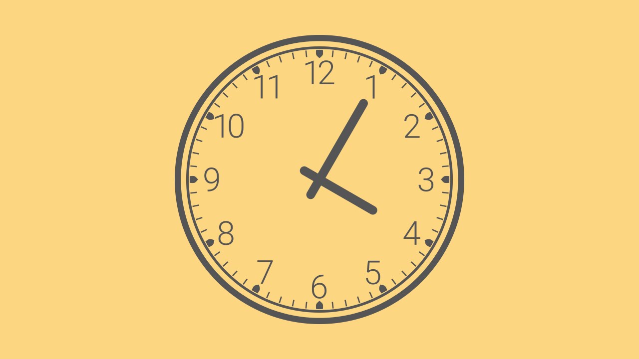1280x720 Analog Clock Vector Design In Inkscape