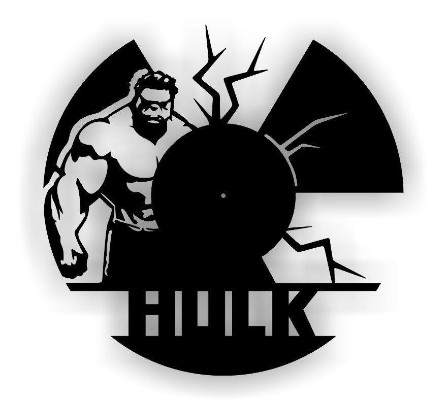 882x790 Hulk Cdr Dxf For Cutting Vinyl Clock Free Vector Coreldraw