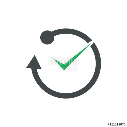 500x500 Time Clock Vector Logo Icon Stock Image And Royalty Free Vector