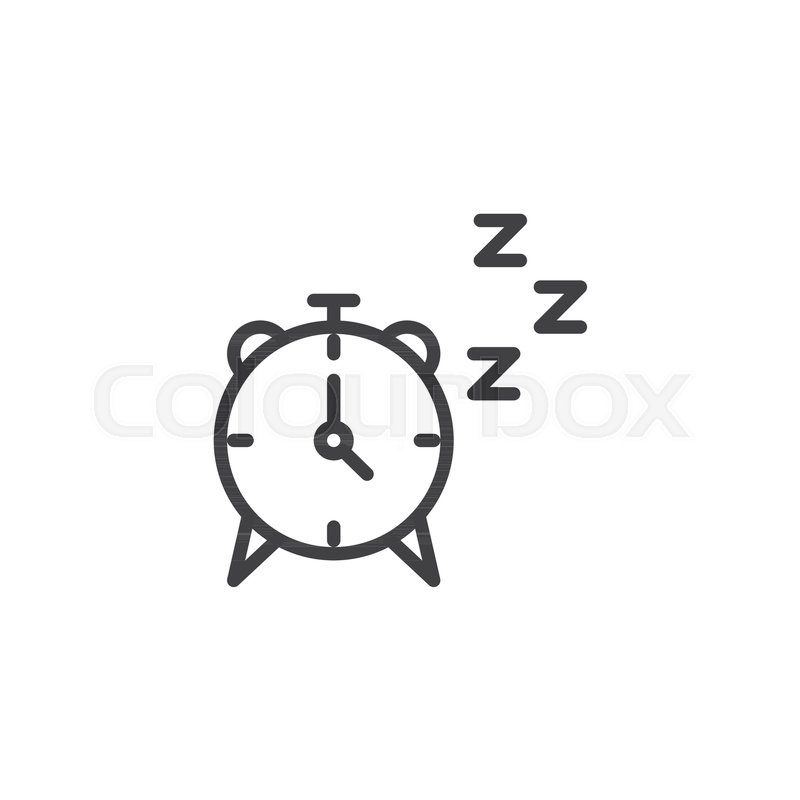 800x800 Alarm Clock Outline Icon Linear Style Stock Vector Colourbox
