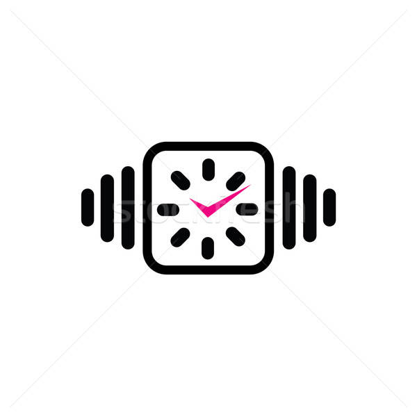 600x600 Wall Clock Business Logo Vector Illustration Shawlin Mohd