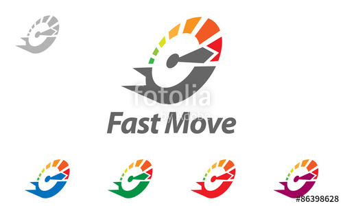 500x300 Speed, Fast, Clock, Time, Business, Vector, Logo, Design Stock