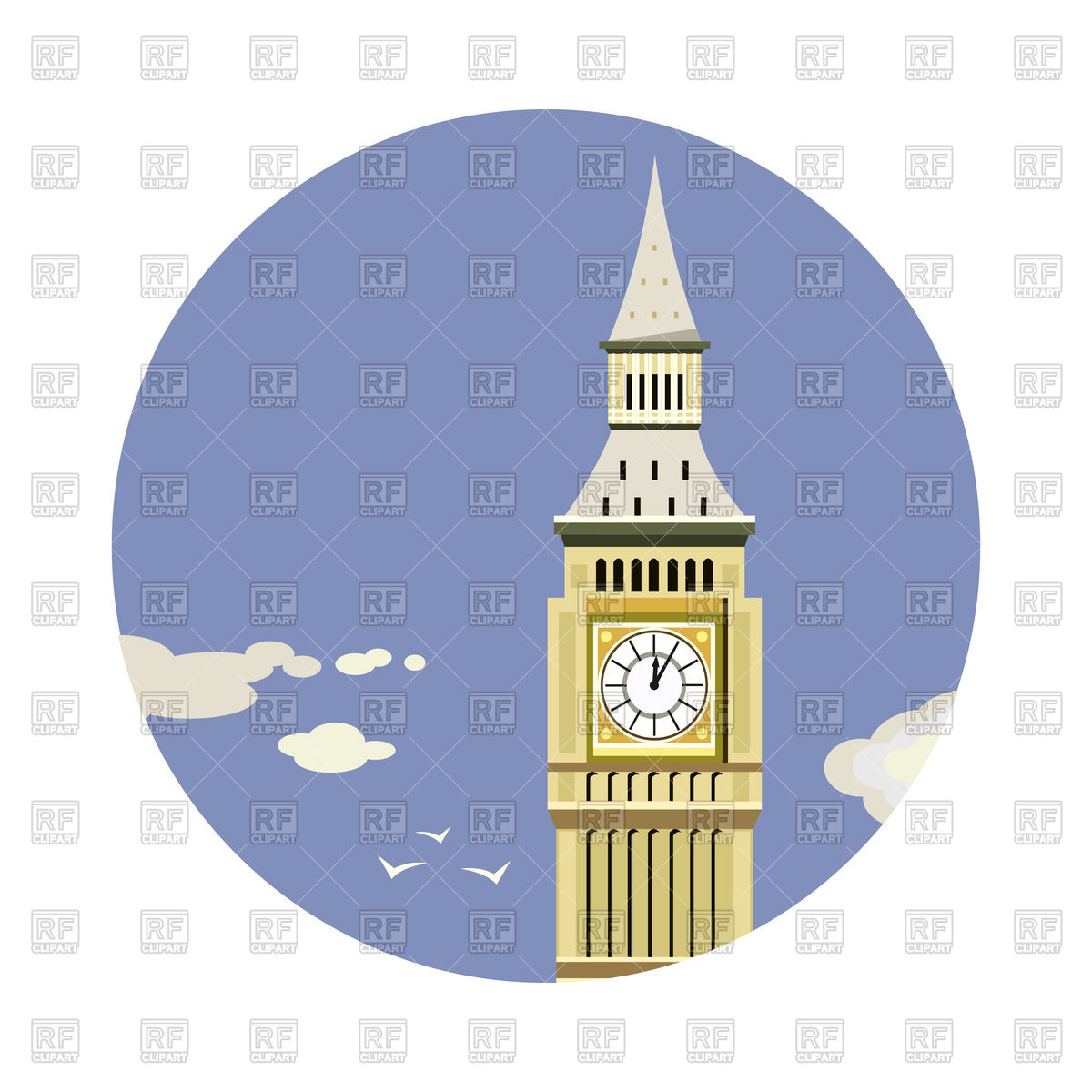1200x1200 Clock Tower Vector Images Illustrations Vector Graphics