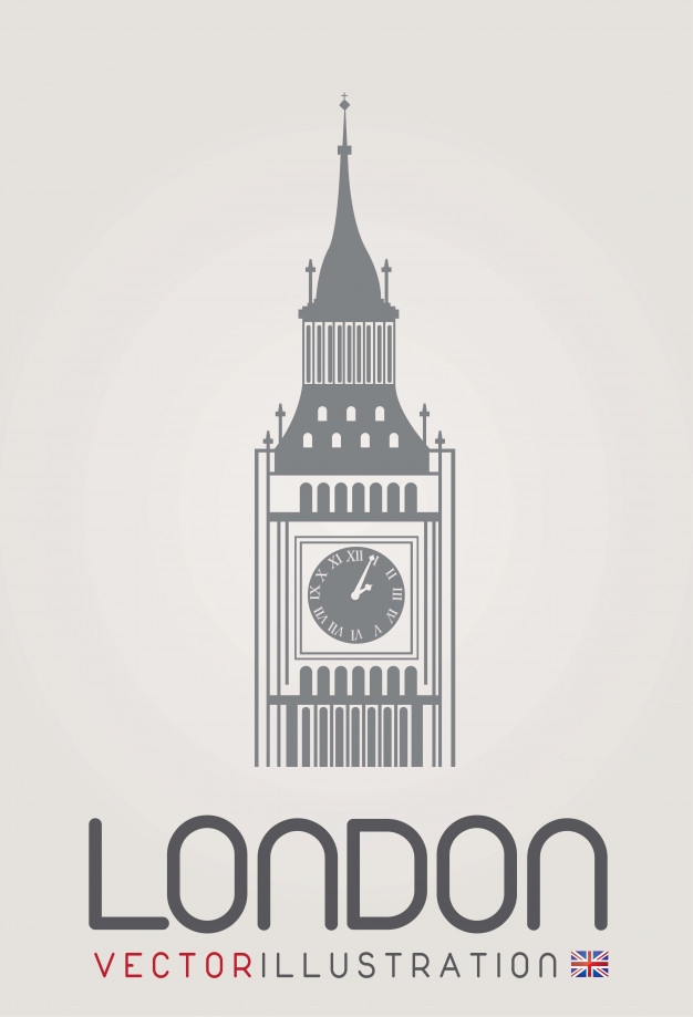 626x919 The Clock Tower Vector Premium Download
