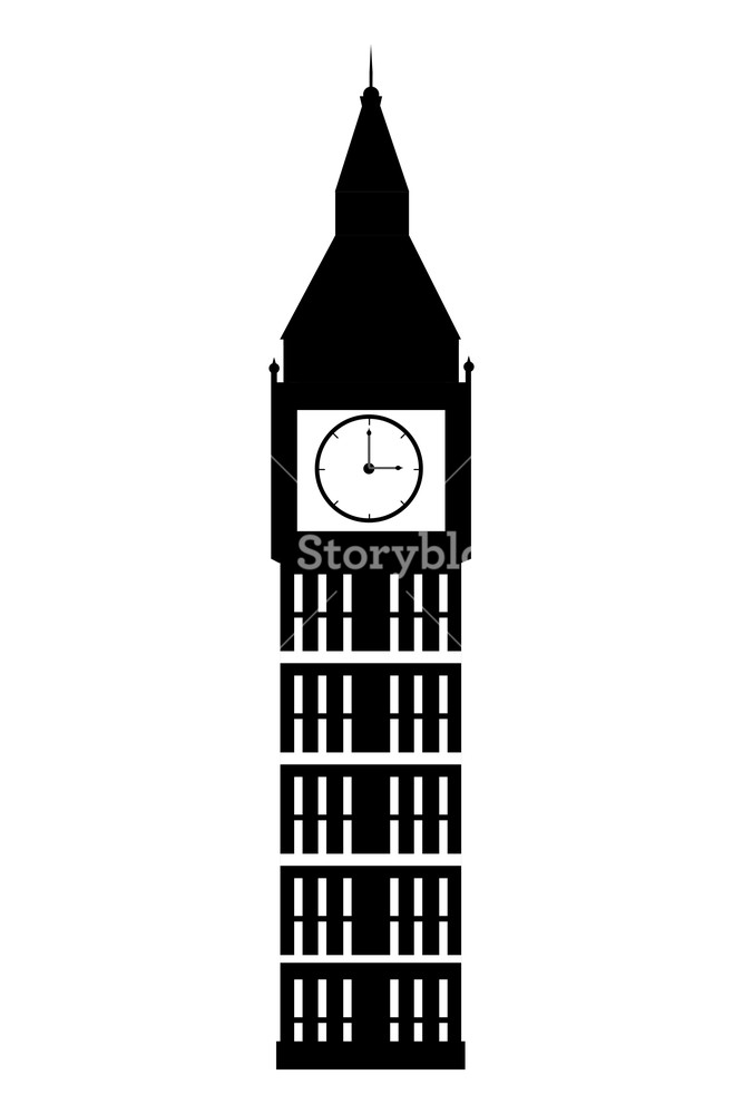 667x1000 Big Ben Clock Tower London Tourist Attraction And Landmark Black