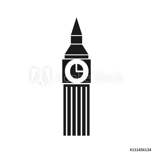 500x500 London Clock Tower Logo London Big Bn Logo And Icon Vector