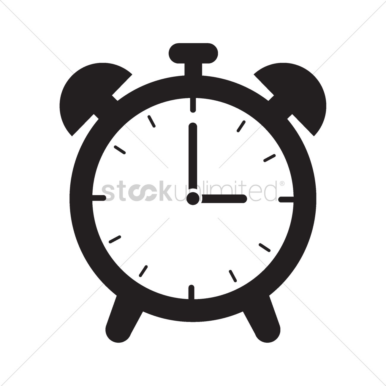 1300x1300 Alarm Clock Vector Image