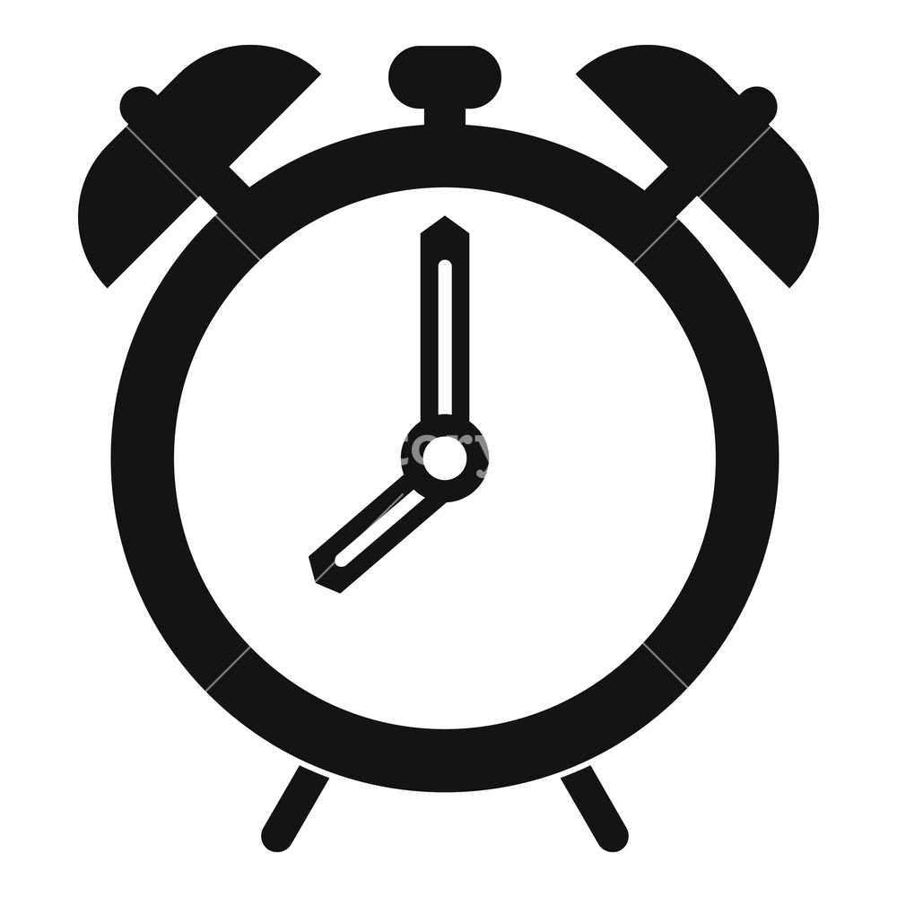 1000x1000 Alarm Clock Icon Simple Illustration Of Alarm Clock Vector Icon