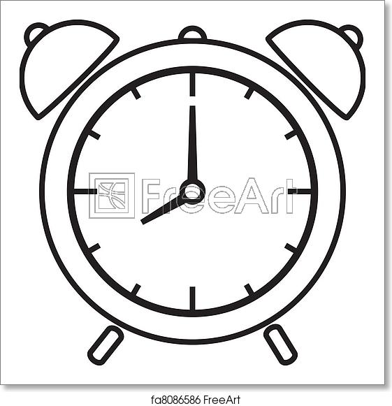 561x581 Free Art Print Of Alarm Clock Vector Illustration Of Alarm Clock