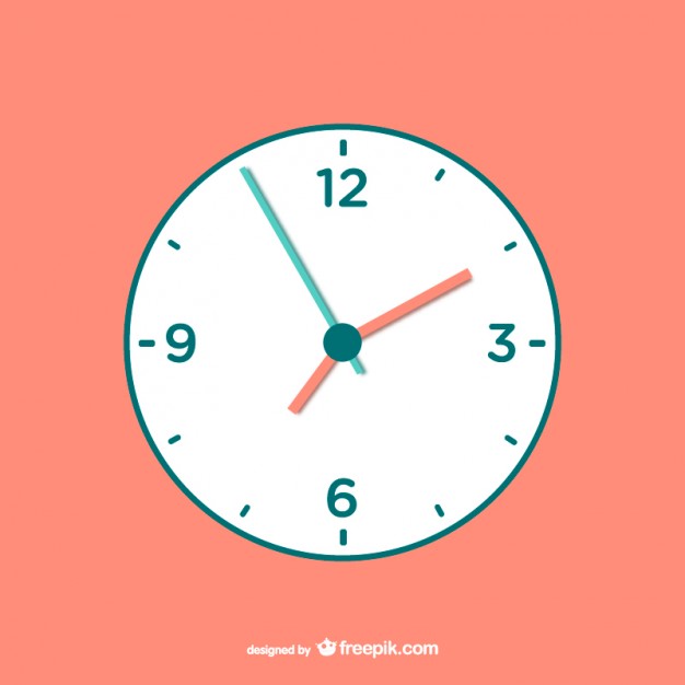 626x626 Minimalist Clock Vector Free Download