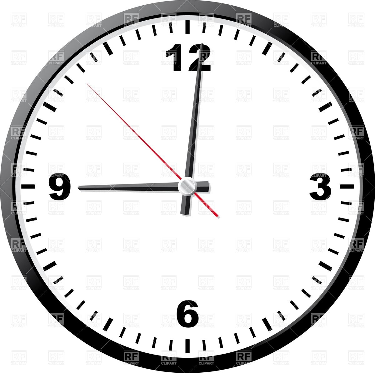 1200x1193 Office Clock Vector Image Of Objects Boroda