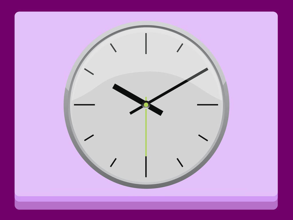 1024x768 Wall Clock Vector Vector Art Graphics