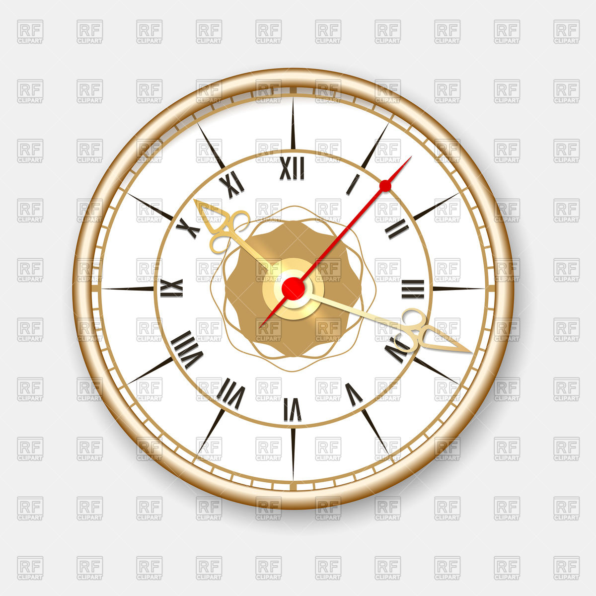 Retro Wall Clock Vector Image Of Objects Vectortatu 1200x1200 Retro Wall Clock Vector Image Of Objects Vectortatu