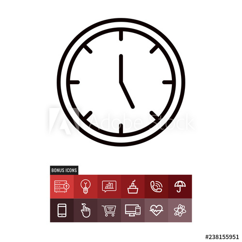 500x500 Clock Vector Icon