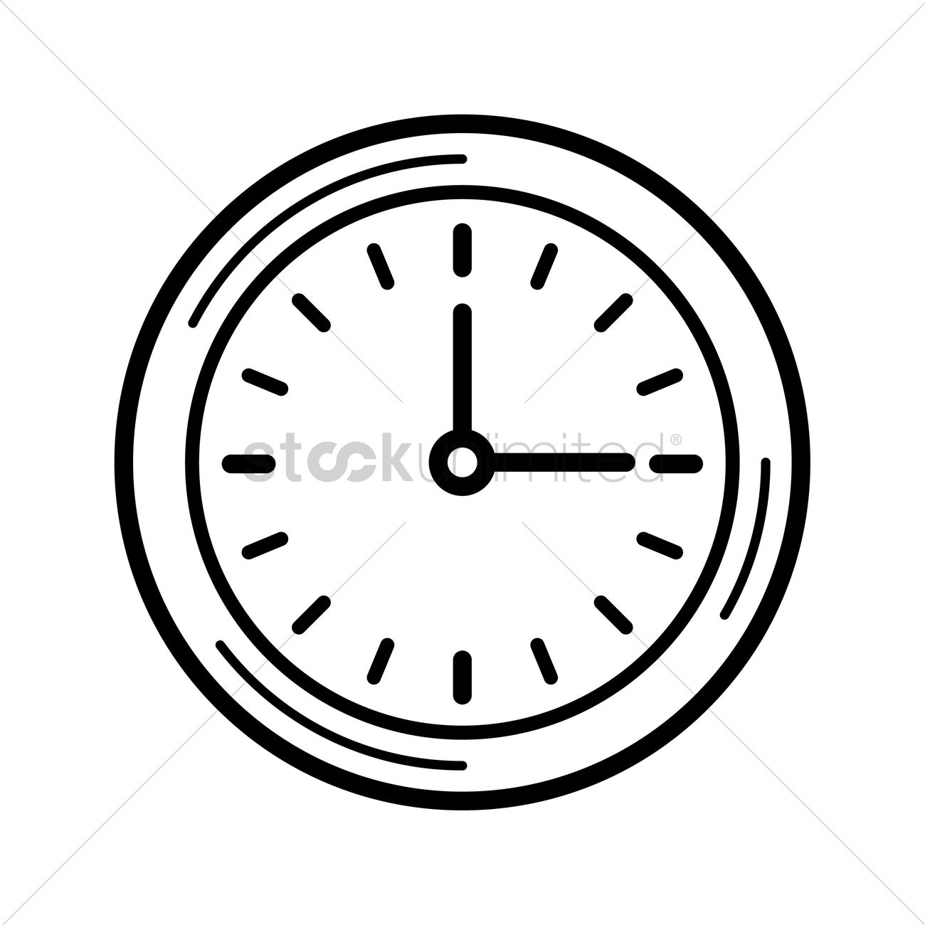 1300x1300 Clock Vector Image