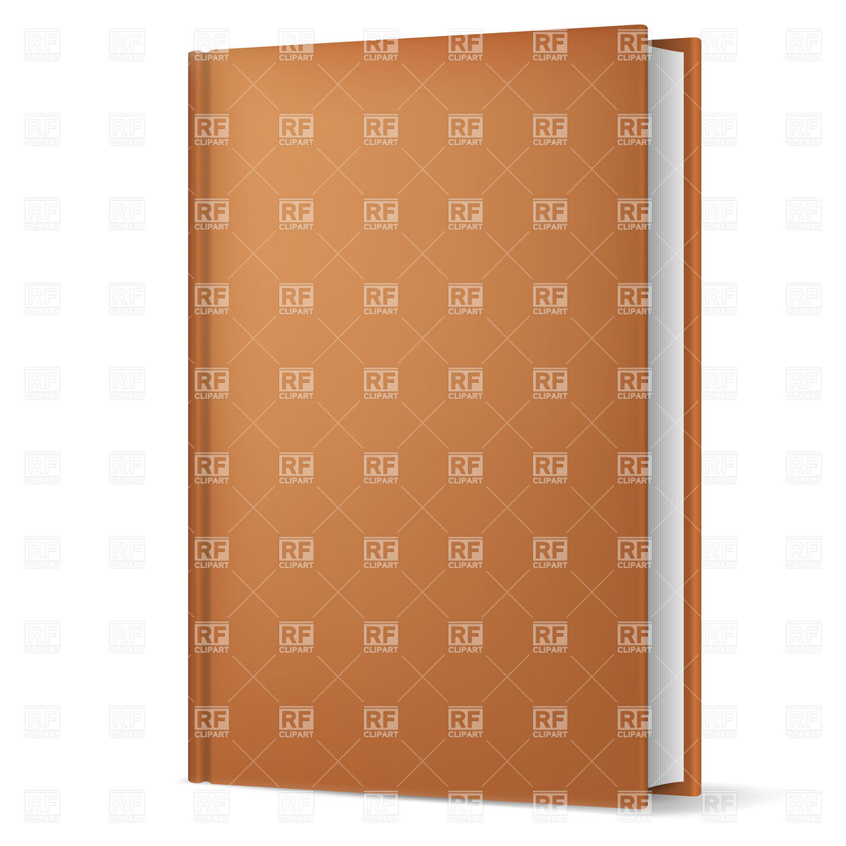 1200x1200 Closed Hardback Brown Book Vector Image Of Objects Dvarg