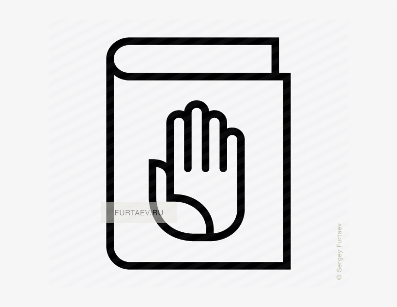 820x633 Vector Icon Of Closed Book With Hand On Cover