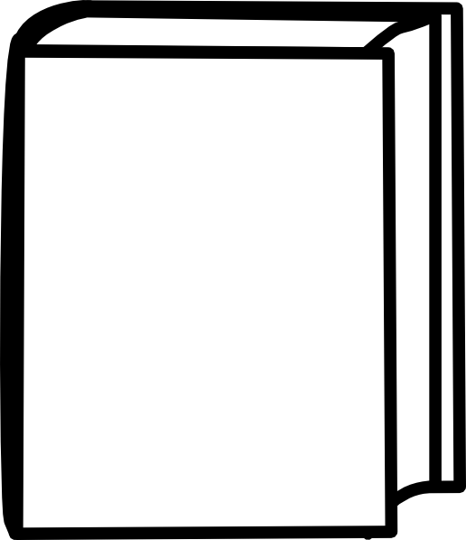 516x597 White Closed Book Clip Art