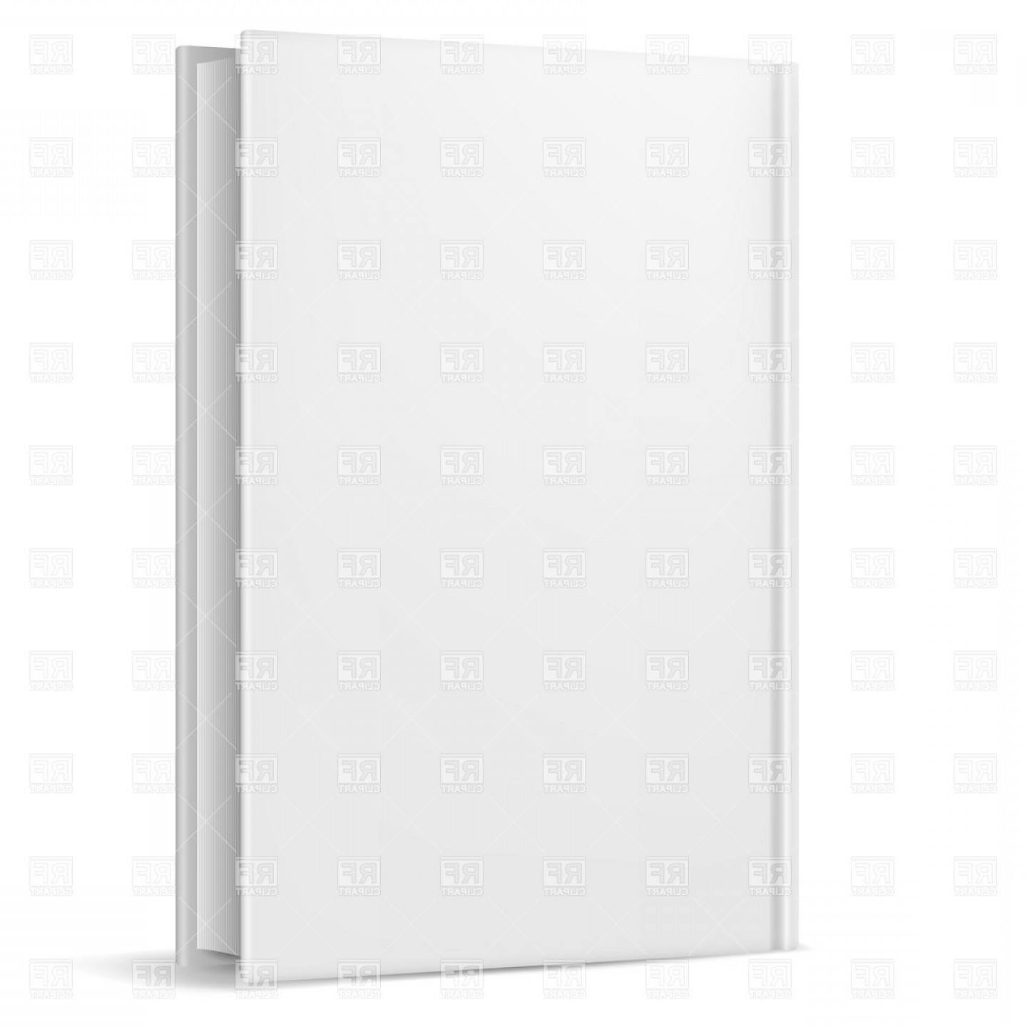 1440x1440 White Closed Hardback Book With Blank Cover Vector Clipart Soidergi