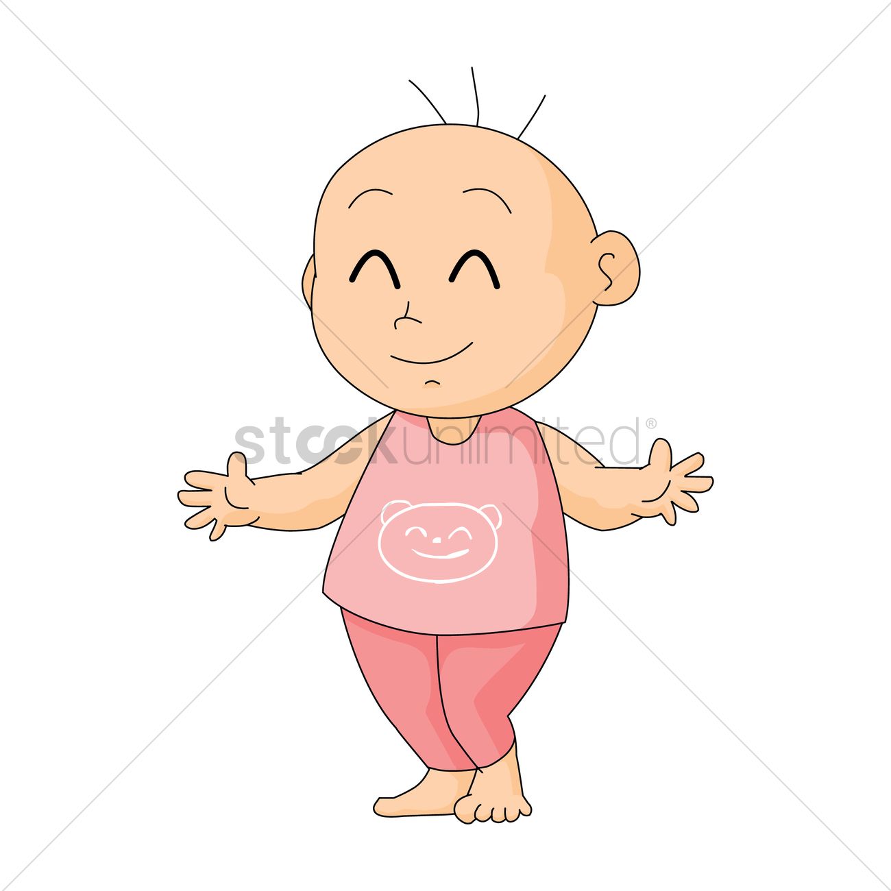 1300x1300 Free Baby's Hands Raised With Closed Eyes Vector Image