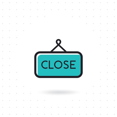 Closed Sign Vector