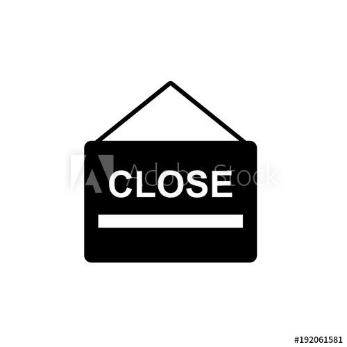 500x500 Closed Sign Vector Icon