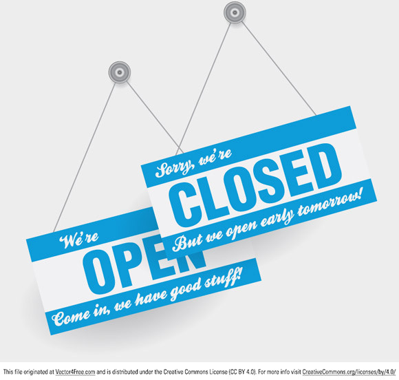 580x552 Open And Closed Signs Free Vector In Adobe Illustrator